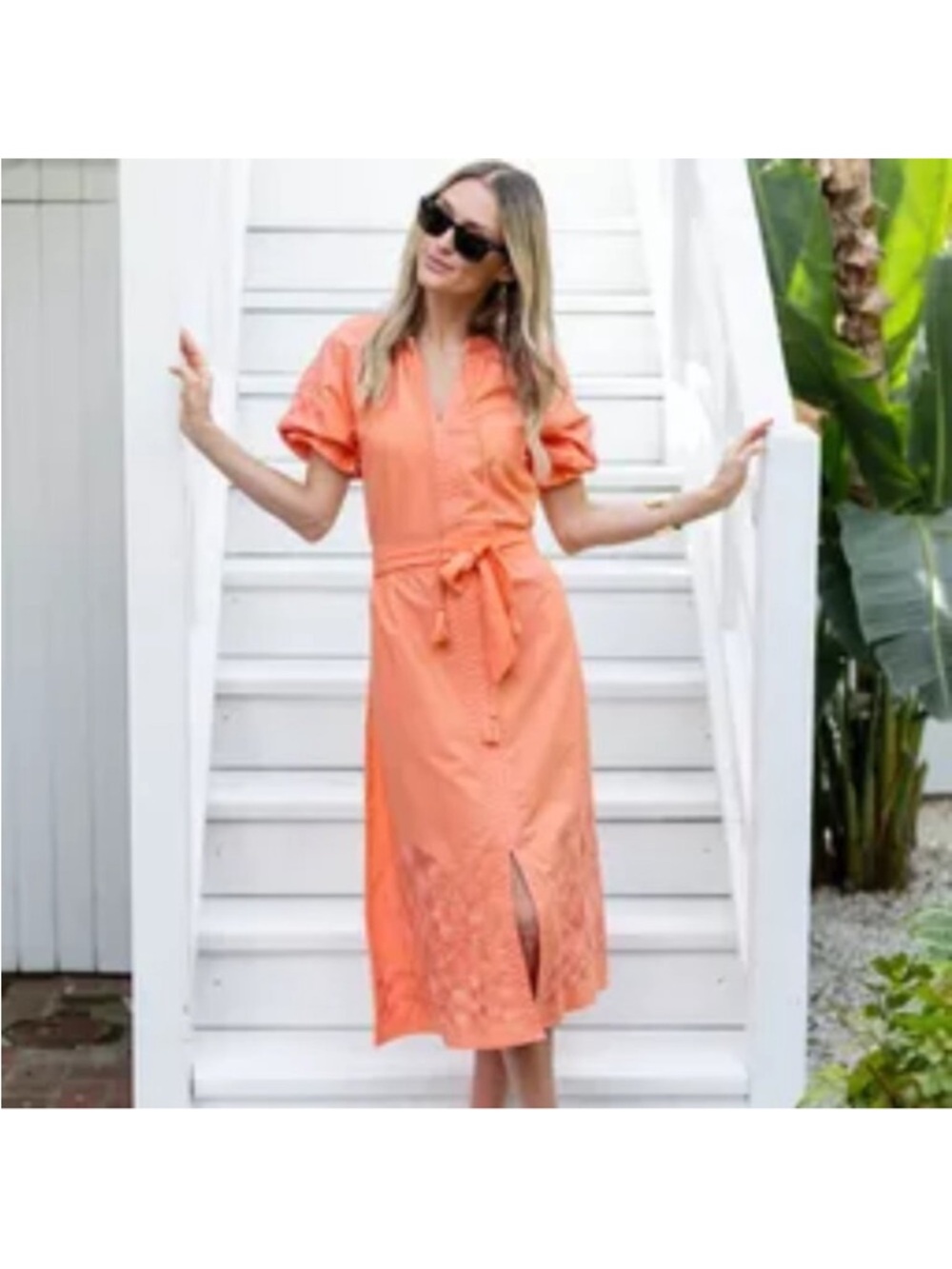 Julia Amory Coatue Caftan - Coral XL